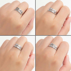 Stainless Steel English Double Ring